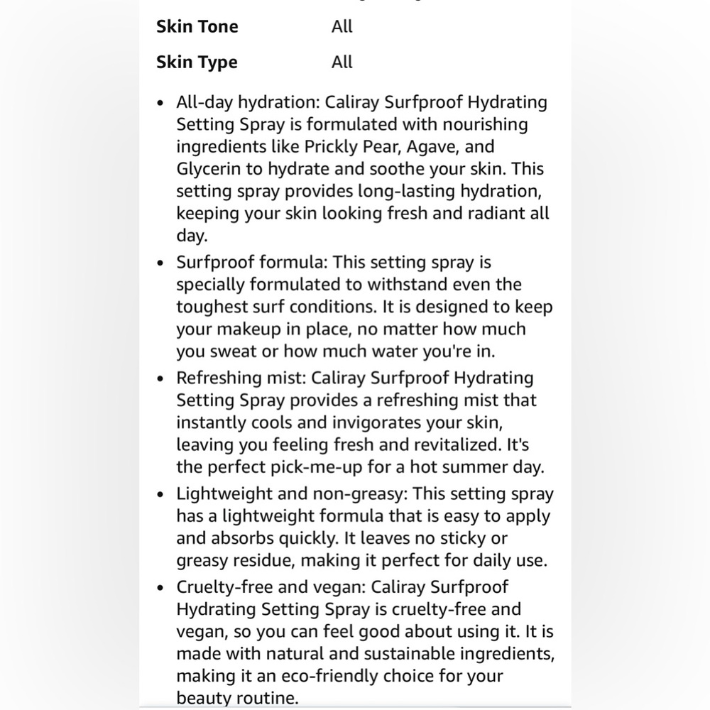 Caliray Surf Proof Setting Spray - Picture 4 of 4